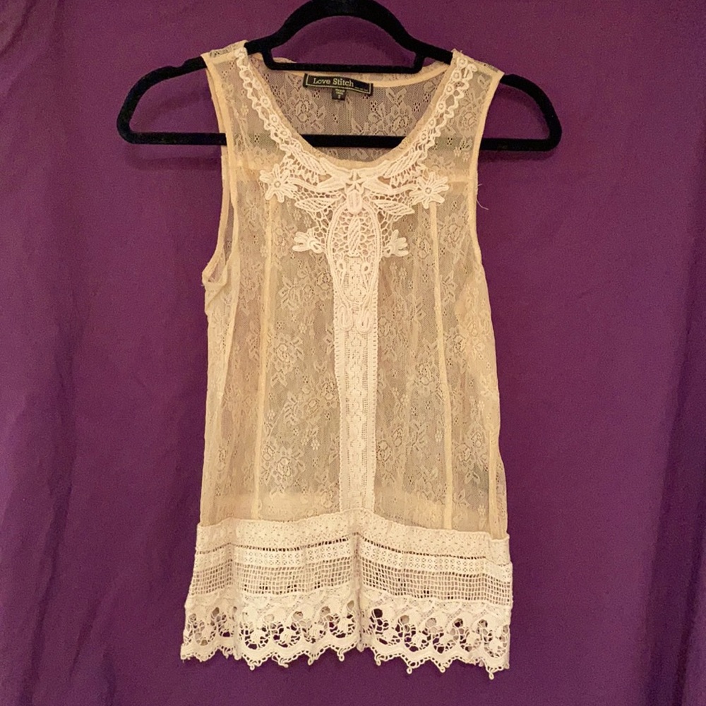 vintage lace tank top